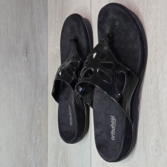 Orthoheel by Vionic Women Maui Leather Thong Sandals shoes sz 9 - Picture 2 of 13